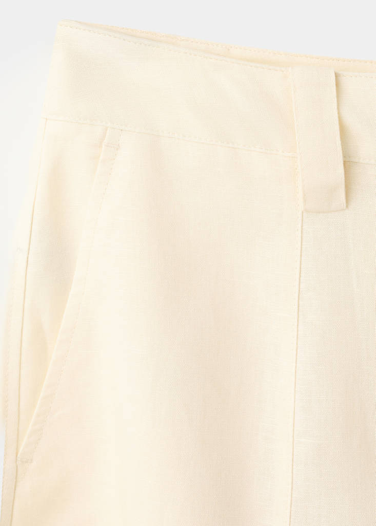 Linen balloon trousers — Ecru
