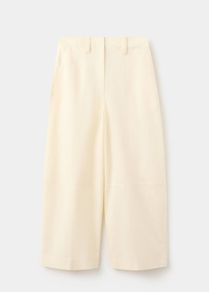 Linen balloon trousers — Ecru