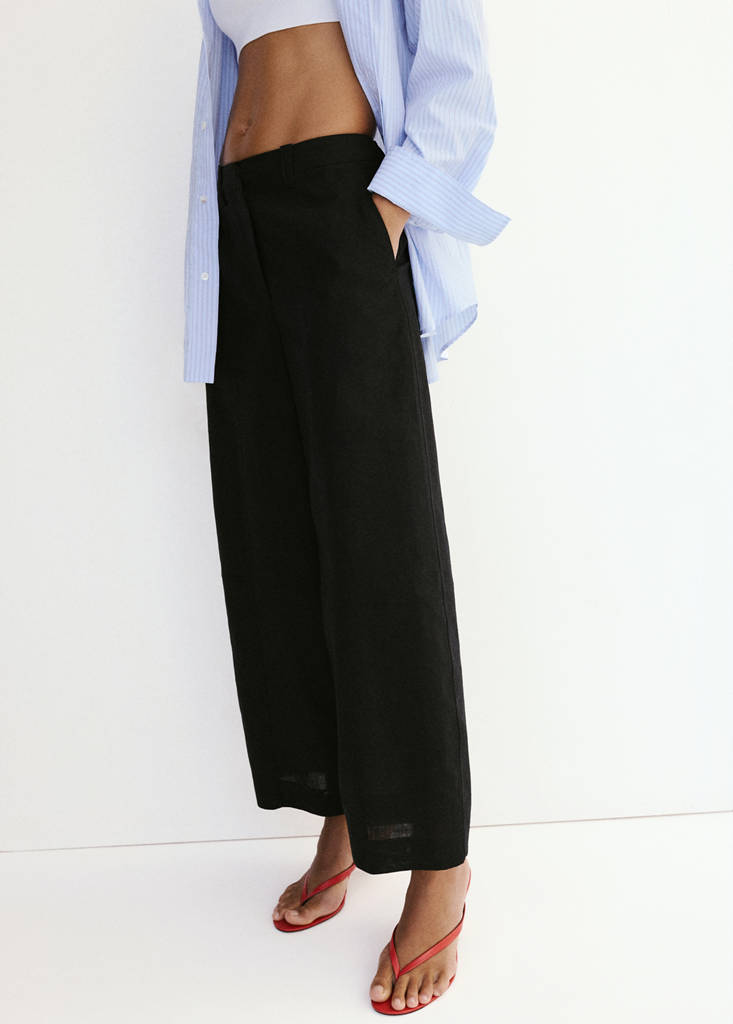 Linen balloon pants