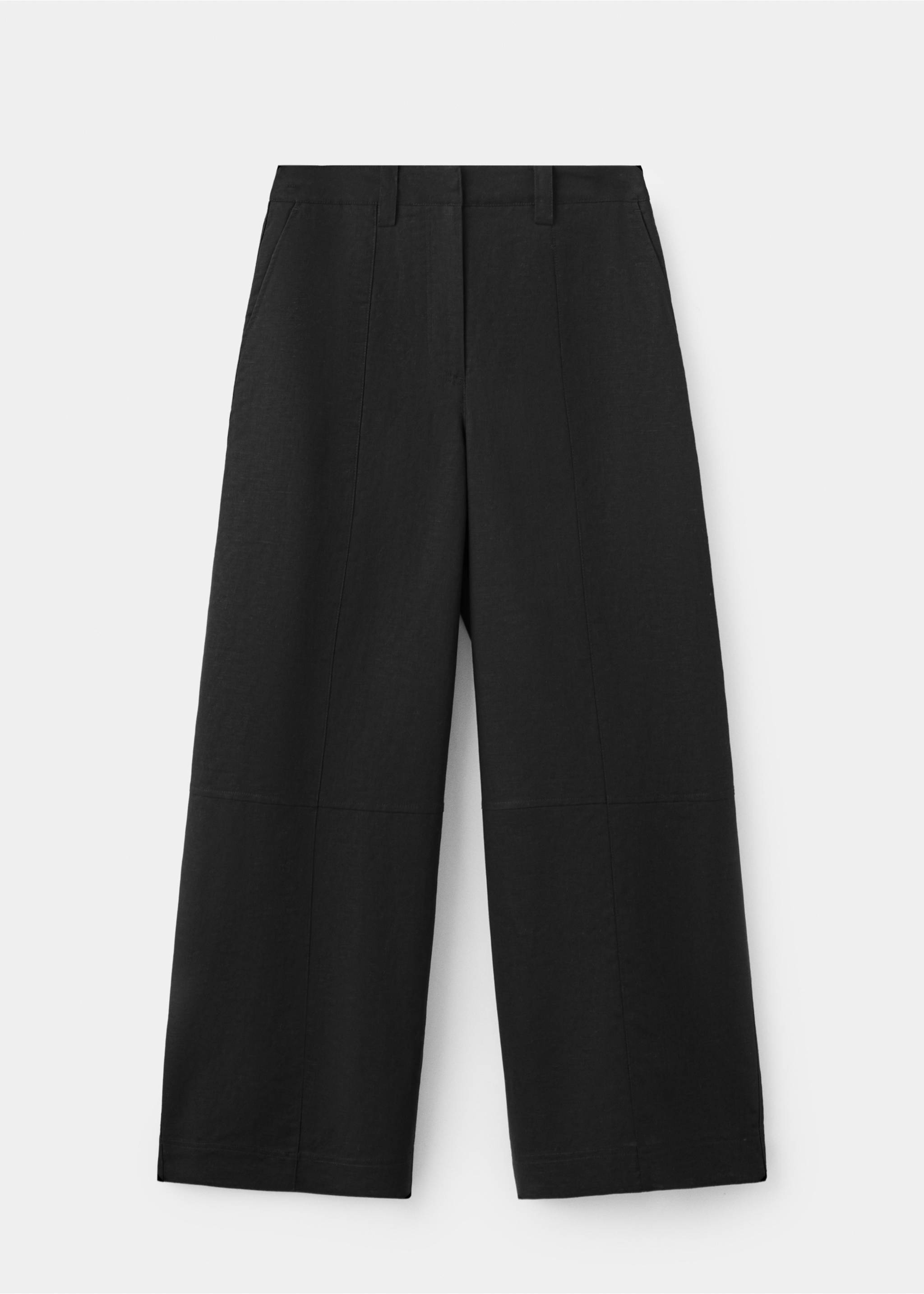 Linen balloon trousers - Artikel zonder model, Zwart. Ref: 37021368-00.