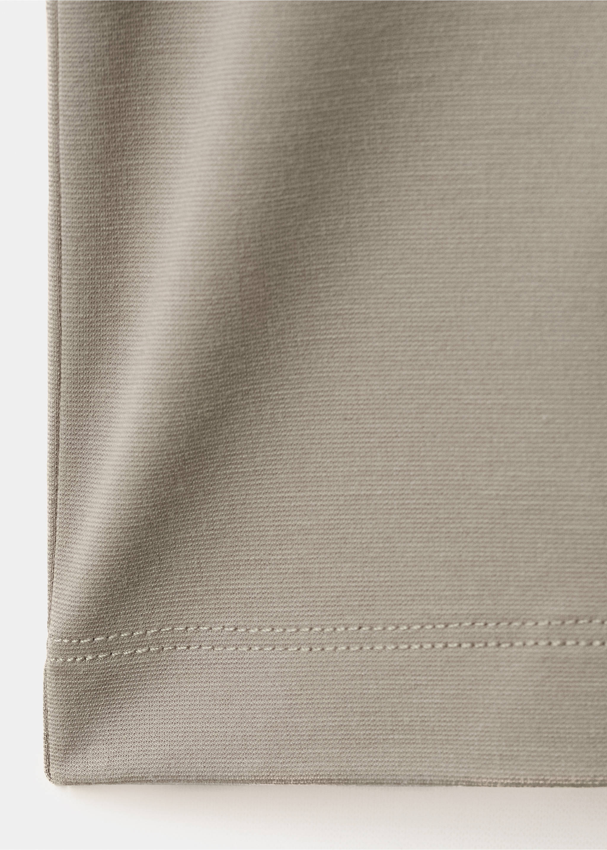 Plain cotton polo shirt - Details of the article 0, Ivory White. Ref: 37021370-00.