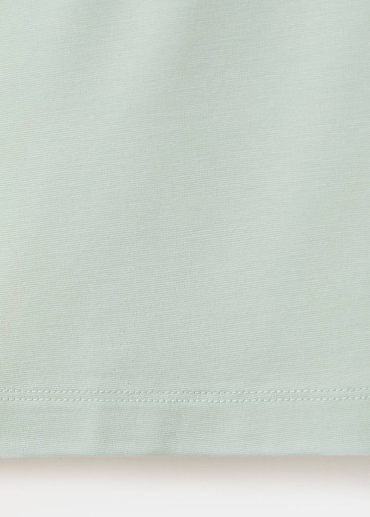 Plain polo with contrast details — Pastel Green