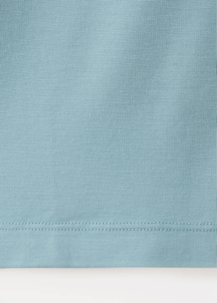 Regular fit zip polo — Sky Blue