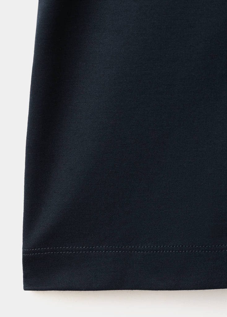 Regular fit zip polo — Navy