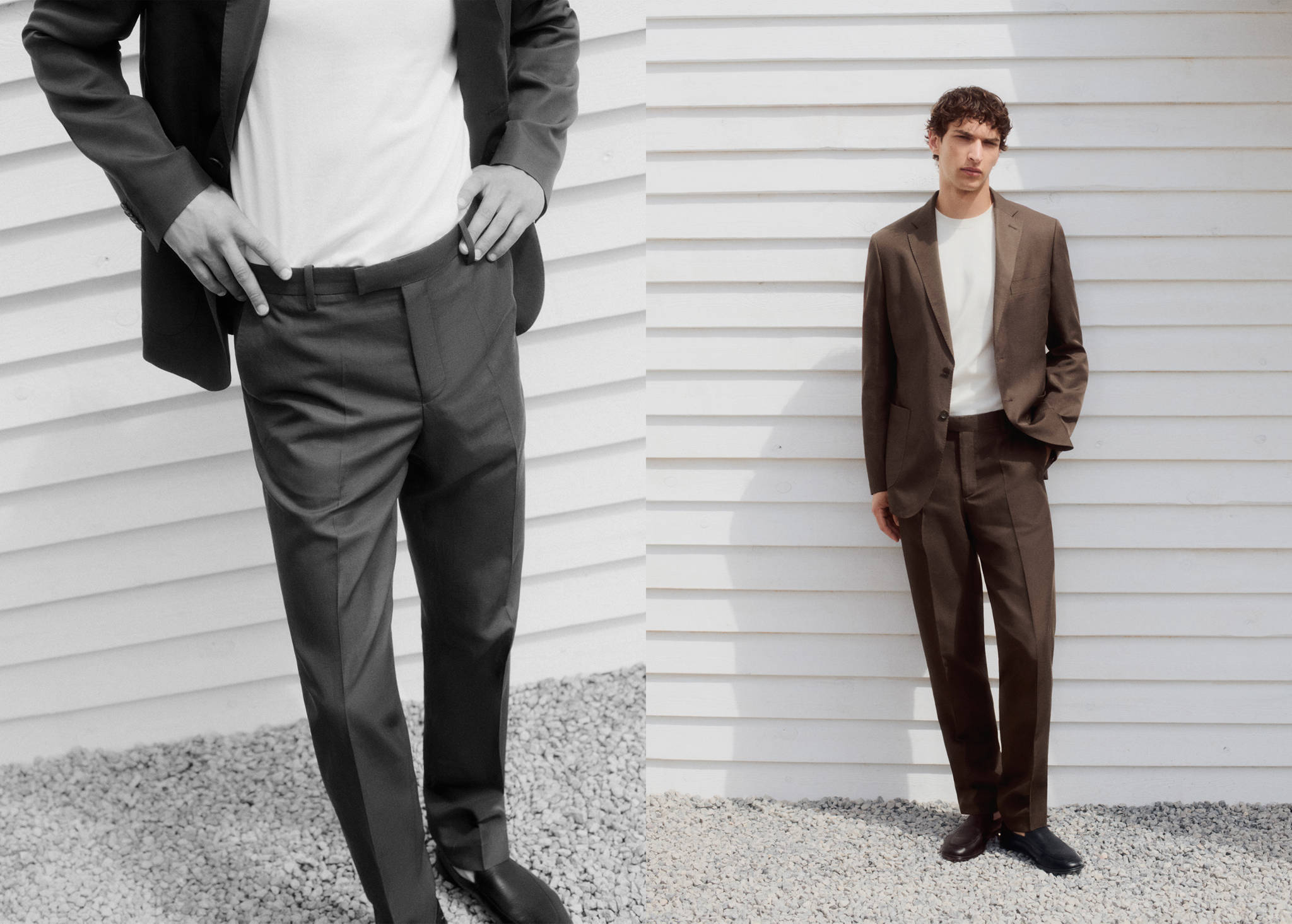 Lyocell linen blend suit trousers - Panoramic plane