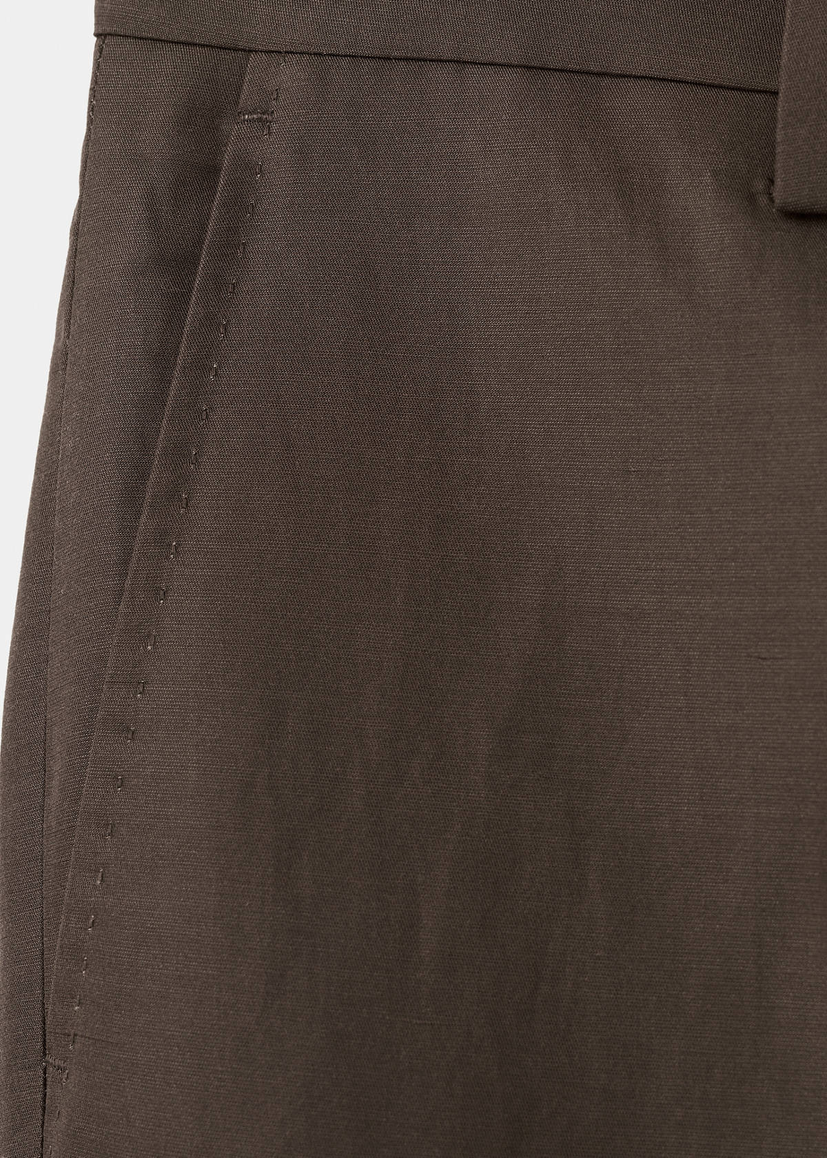 Lyocell linen blend suit trousers — Brown