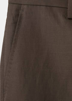 Lyocell linen blend suit trousers — Brown 12