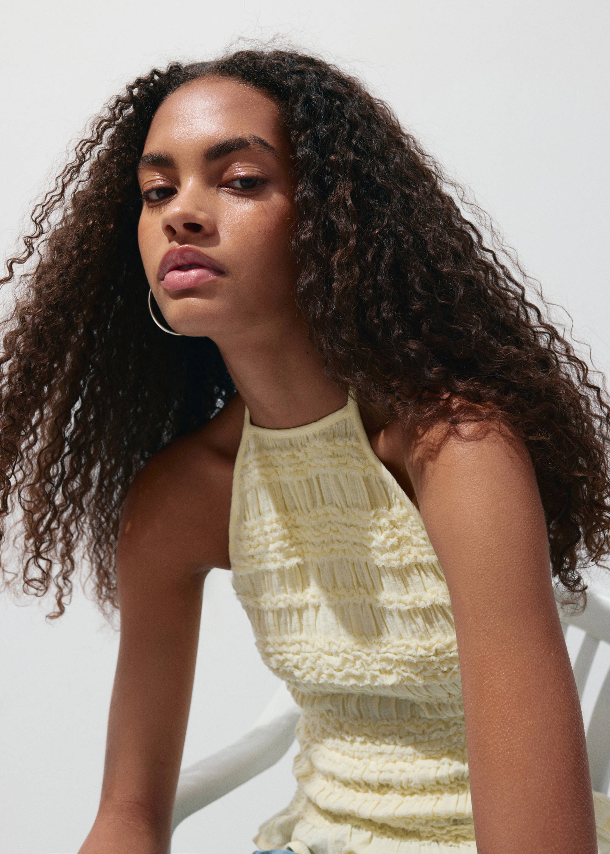 Halter neck crinkle top - Details of the article 1
