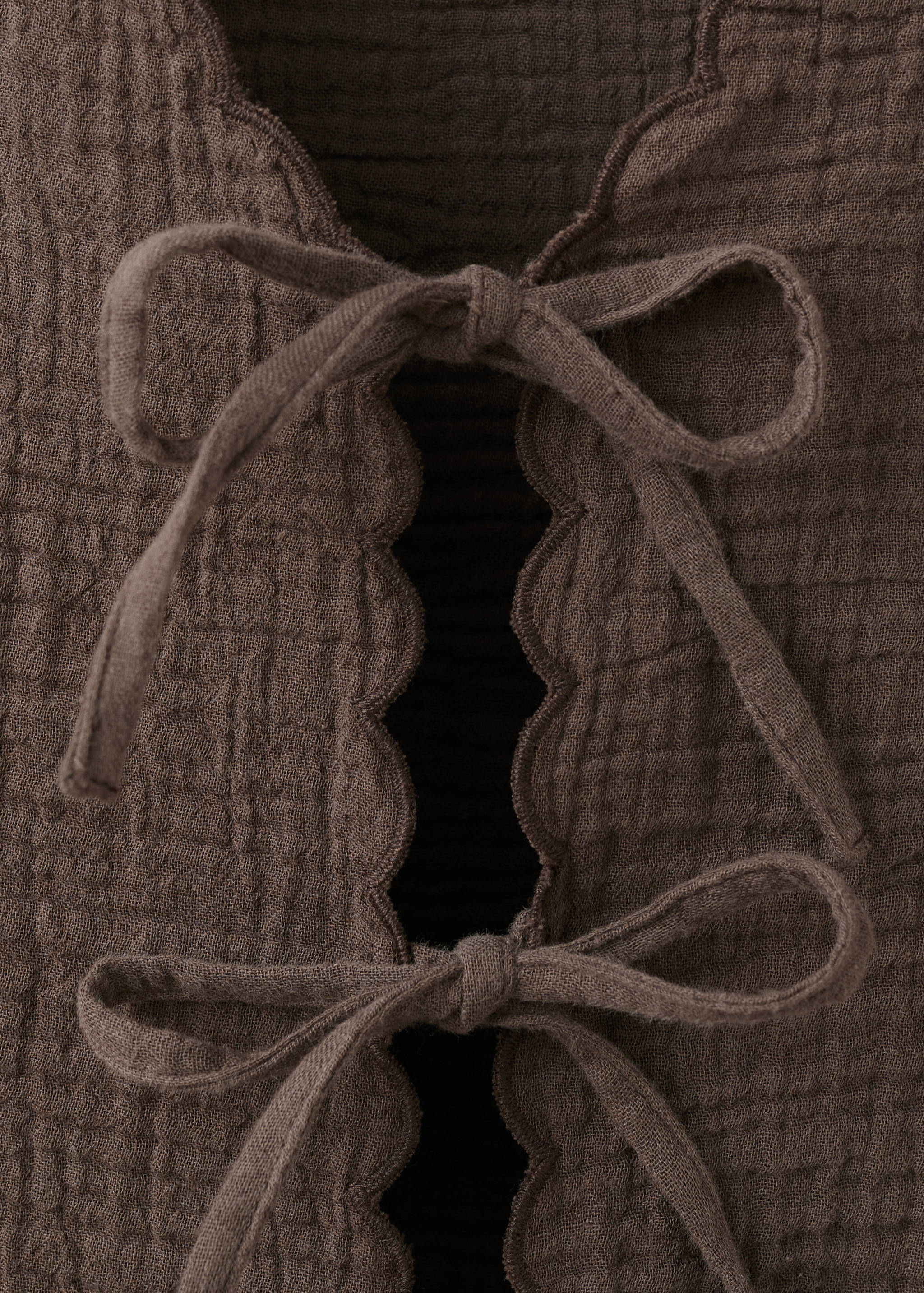 Double gauze top with ties - Details of the article 8
