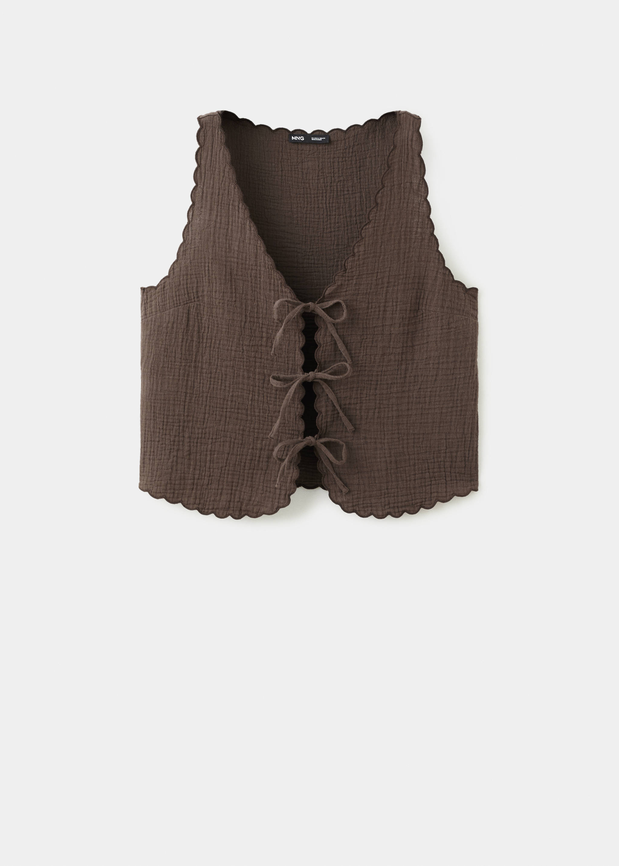Double gauze top with ties - Article without model