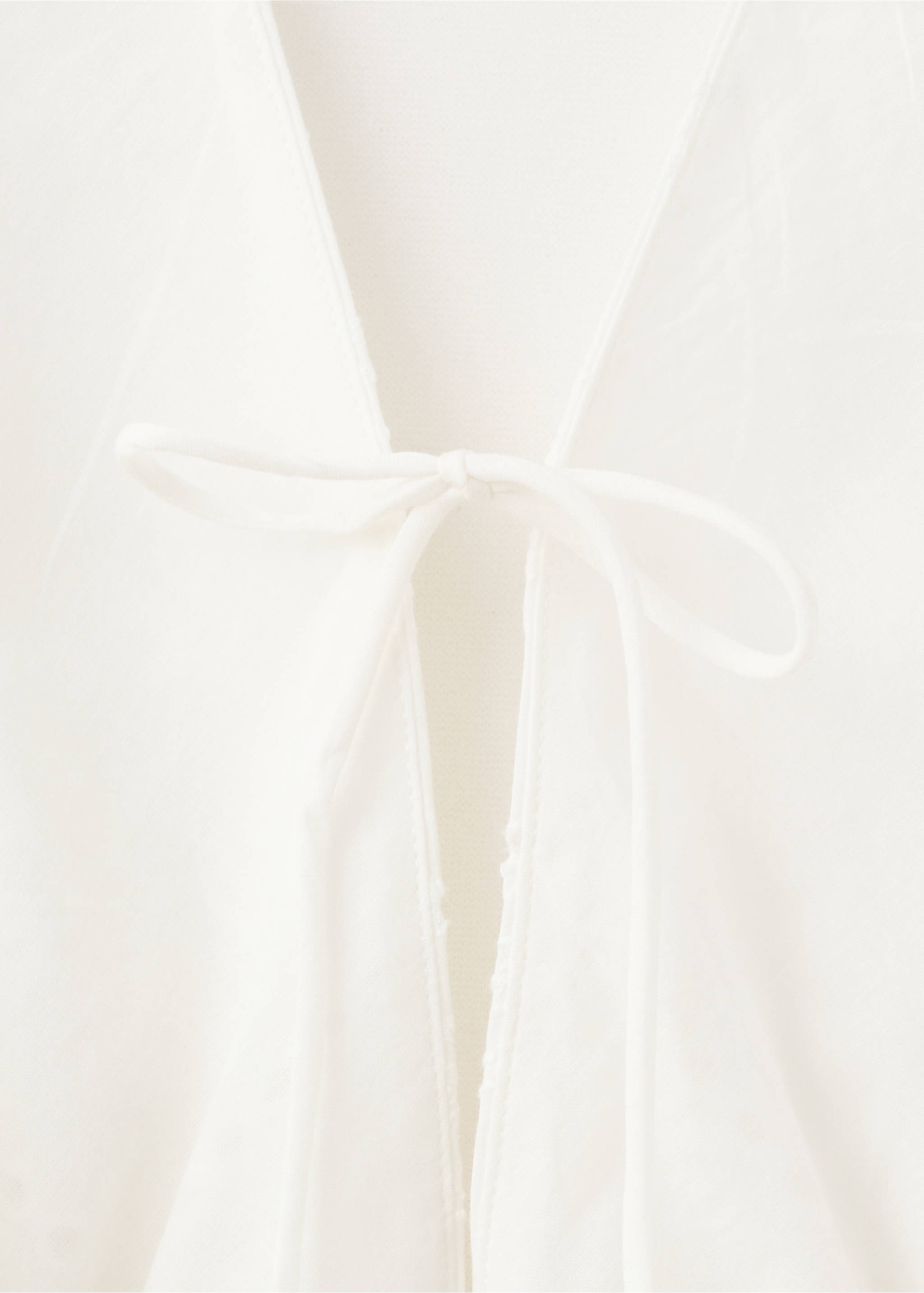Vestido evasé bordados calados - Detalle del artículo 0, Blanco. Ref: 37021379-00.