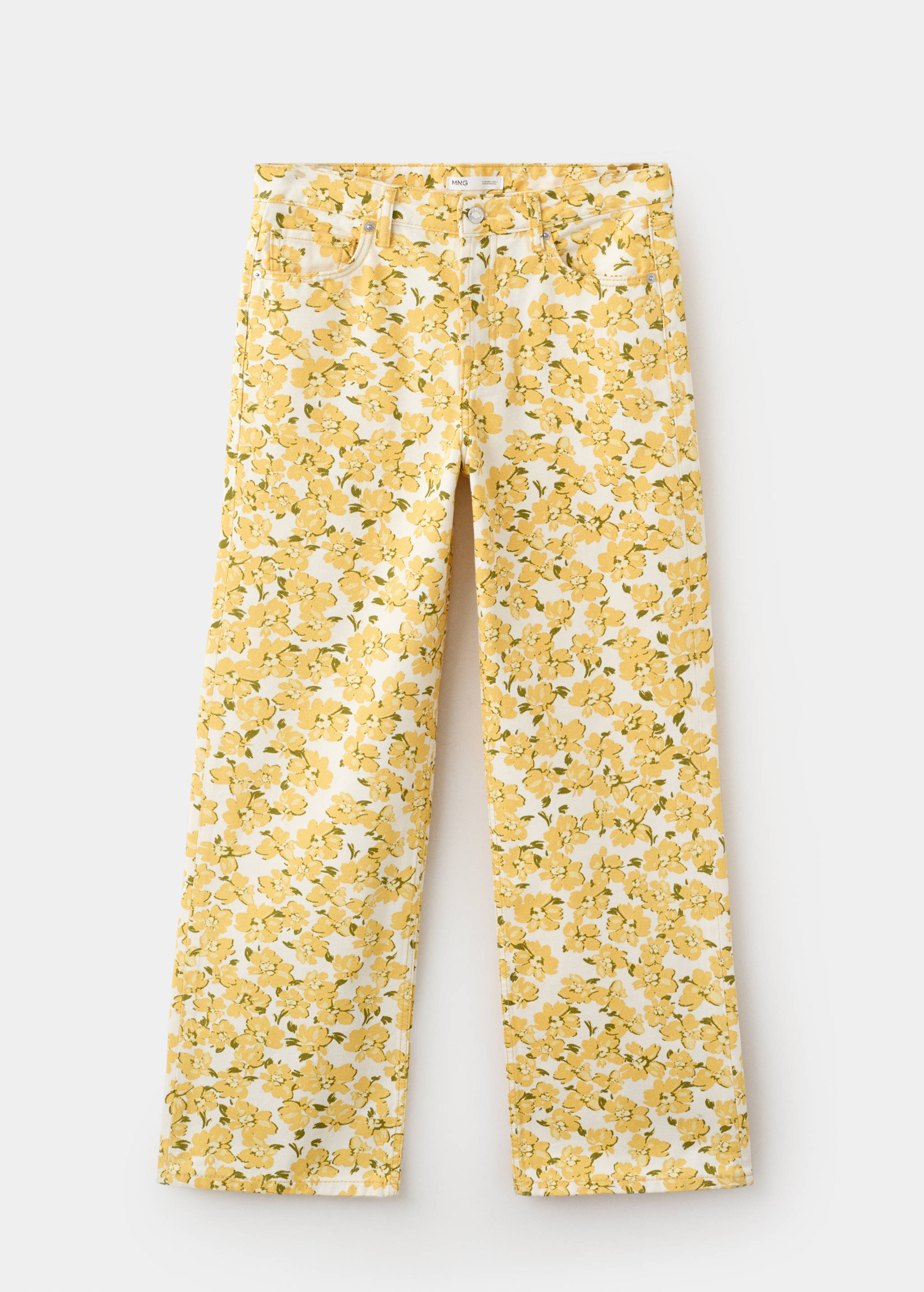 Straight-leg jeans with floral pattern - Article without model