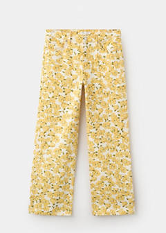 Straight-leg jeans with floral pattern — Yellow 6