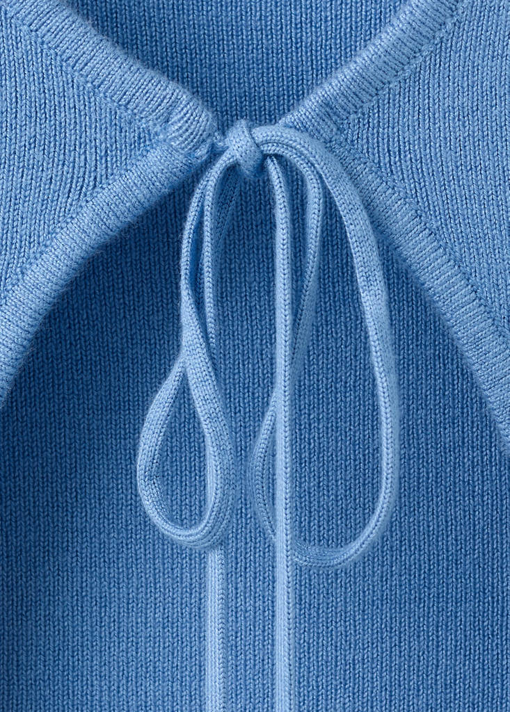 Open back knitted top — Blue