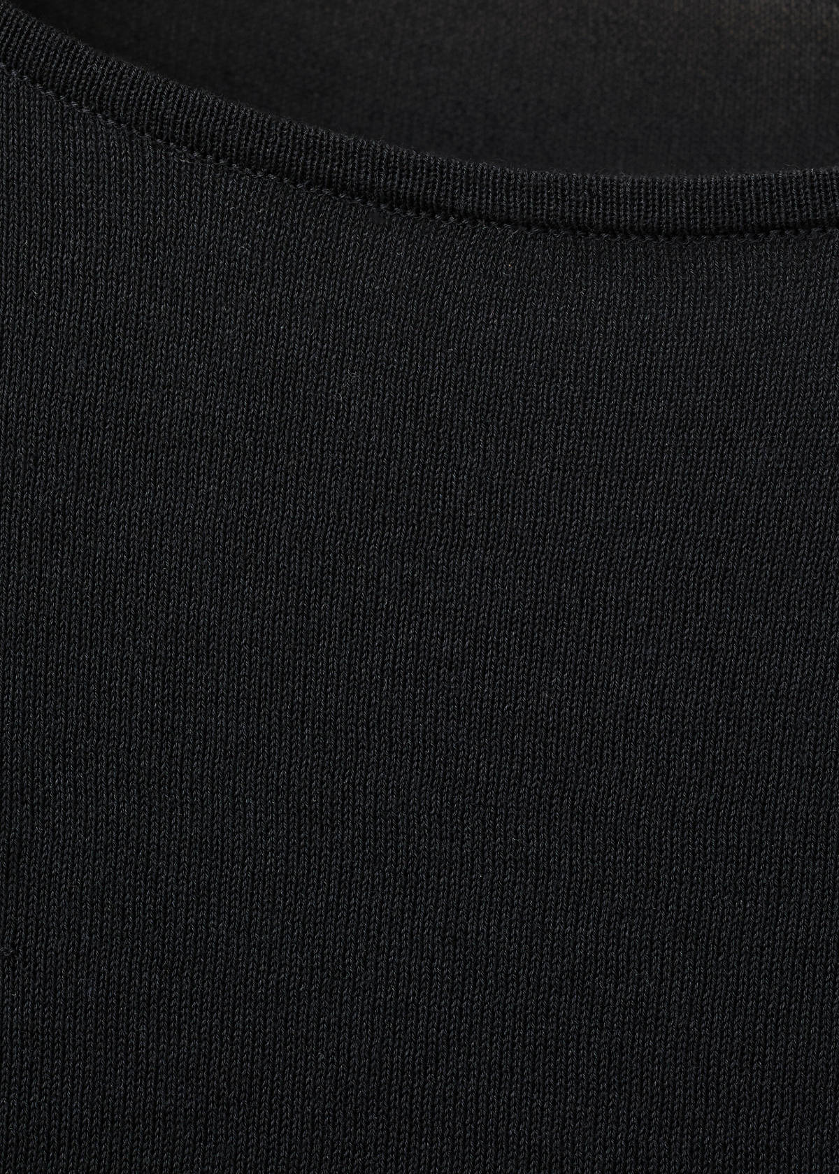 Short-sleeve sequin top — Black