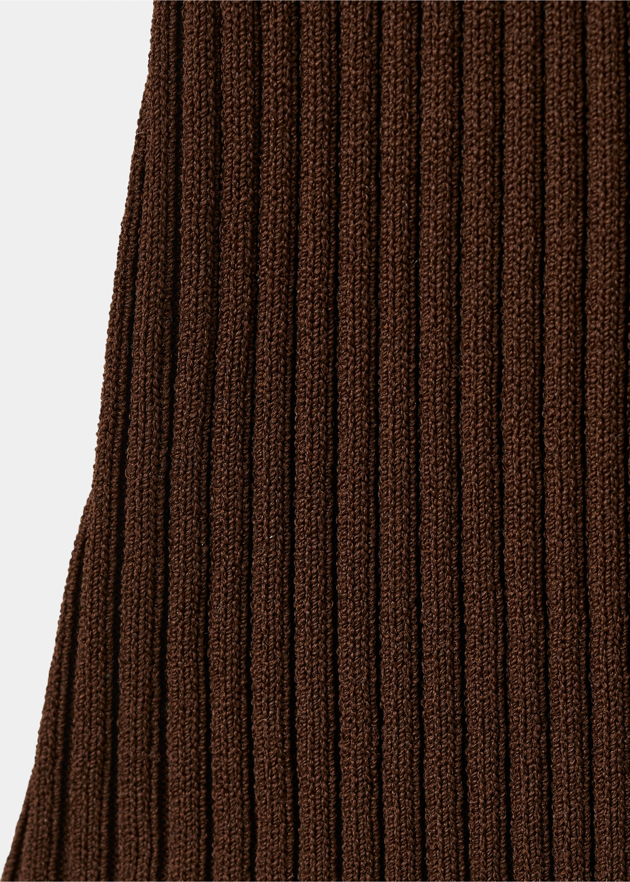 Ribbed top with studs - Details of the article 0, Chocolate. Ref: 37021384-00.