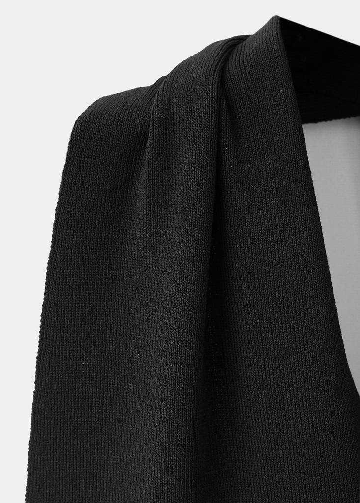 Halter dress with back detail — Black