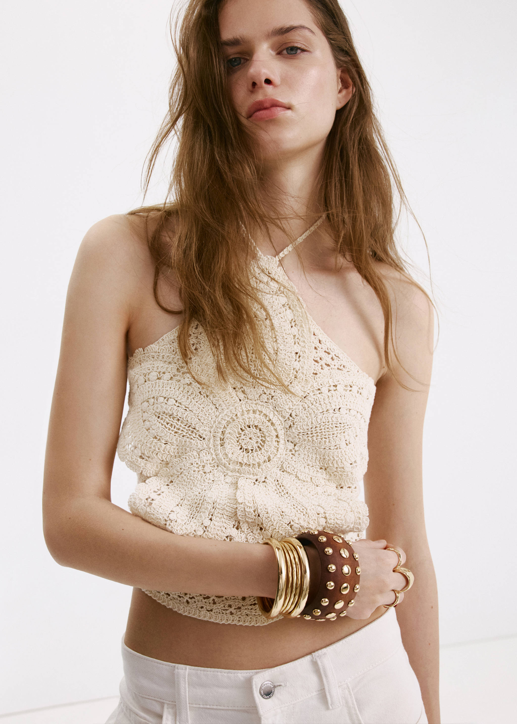 Crochet floral top - Medium plane