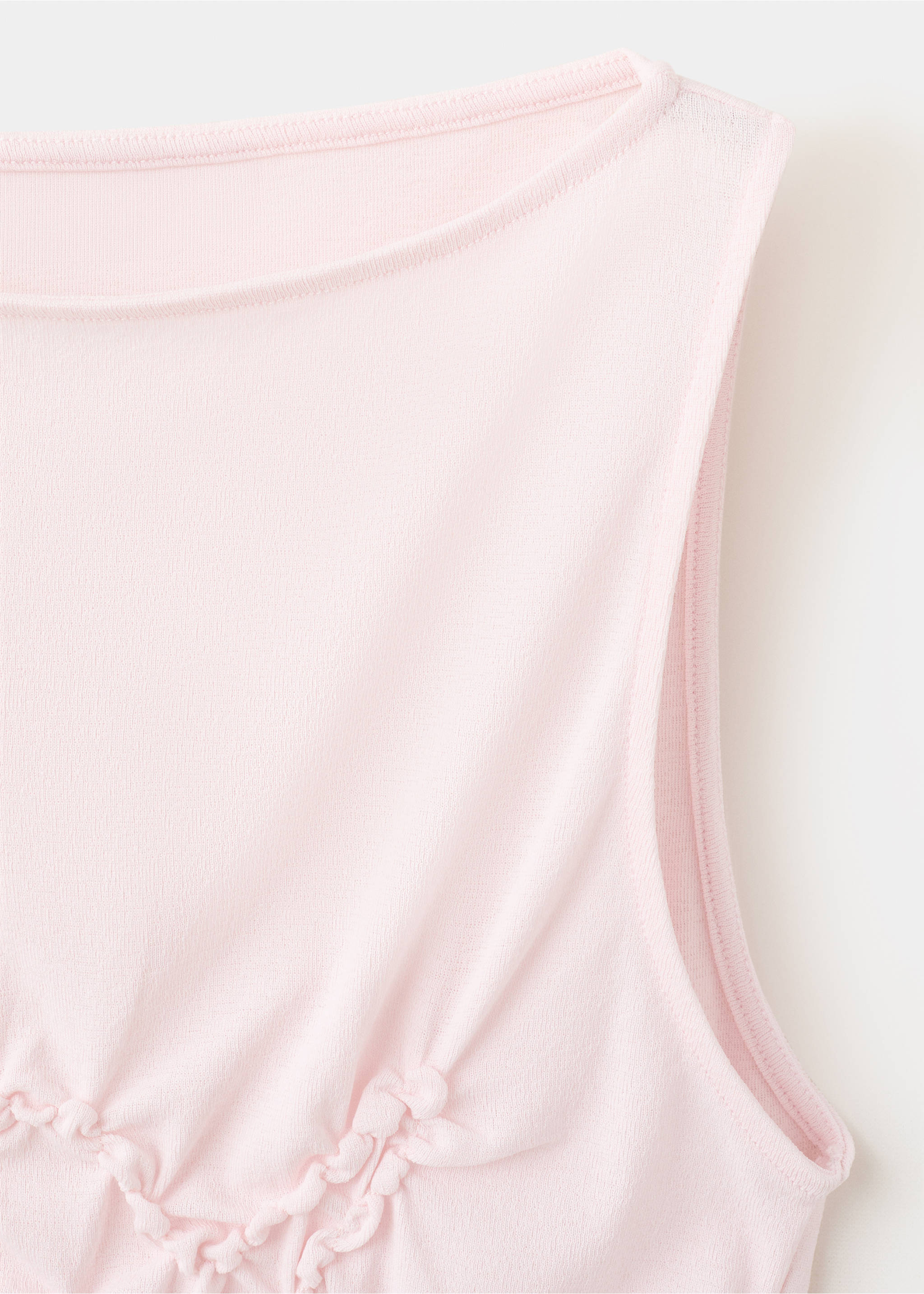 Ruched tops - Details of the article 8, Pastel Pink. Ref: 37021387-00.