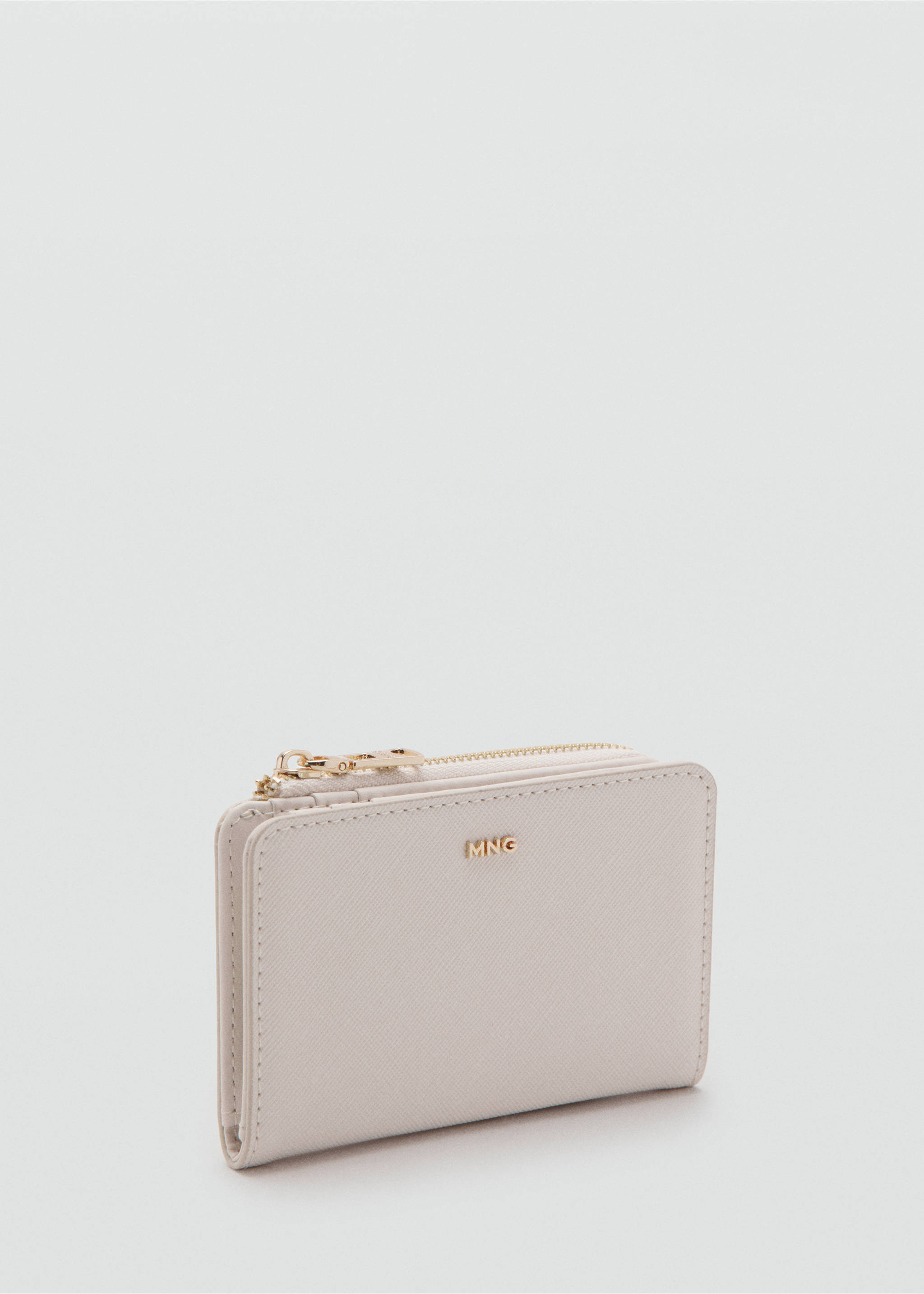 Small wallet with Saffiano effect - Medium plane, Ice Grey. Ref: 37021388-00.