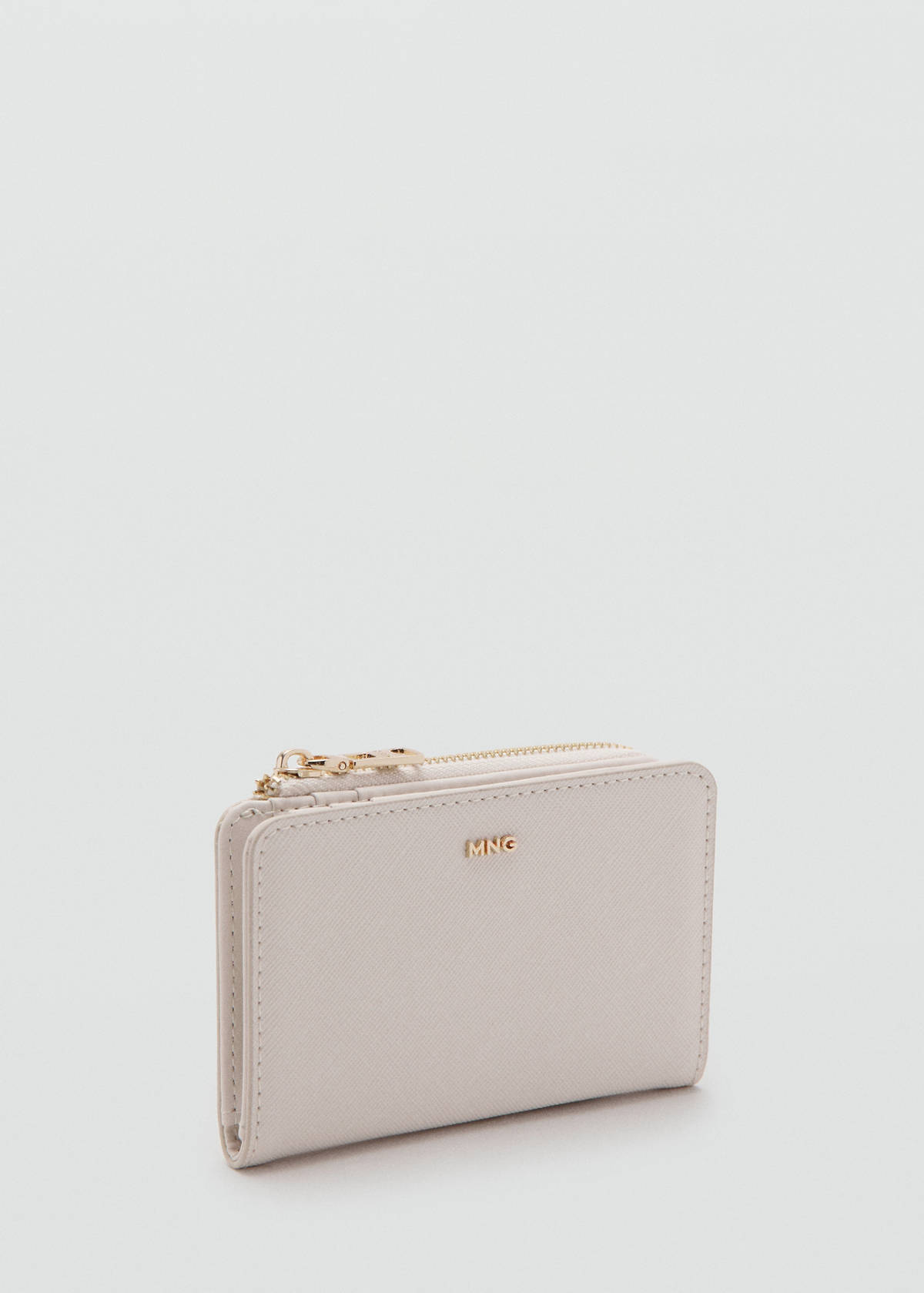 Small wallet with Saffiano effect — Ice Grey