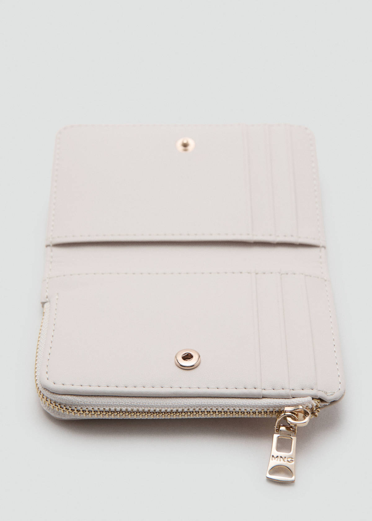 Small wallet with Saffiano effect — Ice Grey