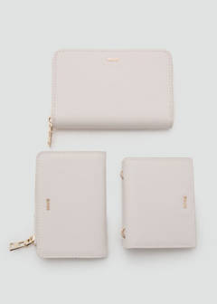 Small wallet with Saffiano effect — Ice Grey 4