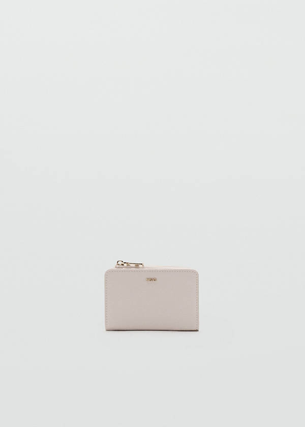 Small wallet with Saffiano effect — Ice Grey