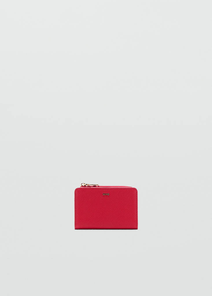 Small wallet with Saffiano effect — Red