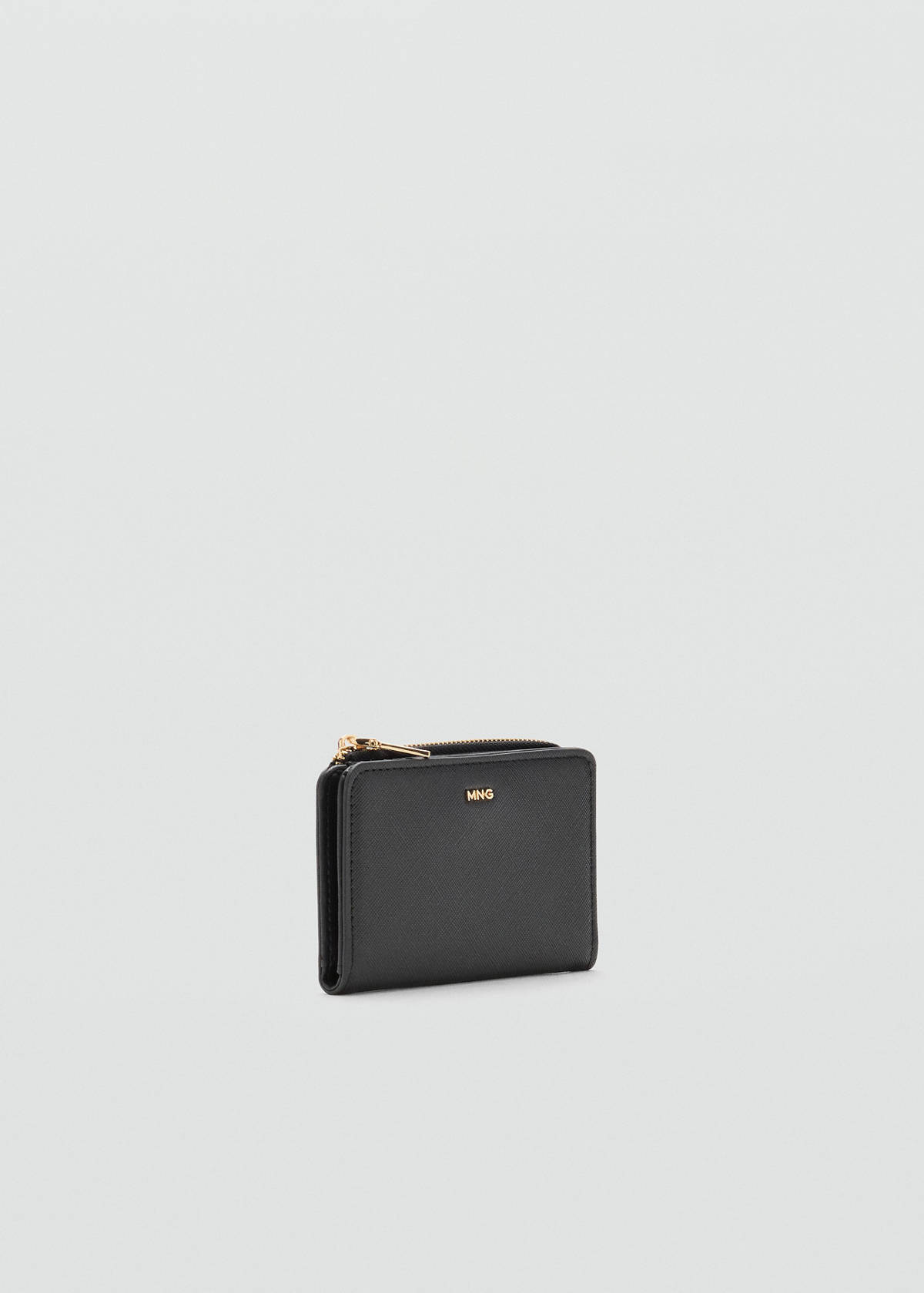 Small wallet with Saffiano effect — Black