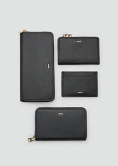 Small wallet with Saffiano effect — Black 4