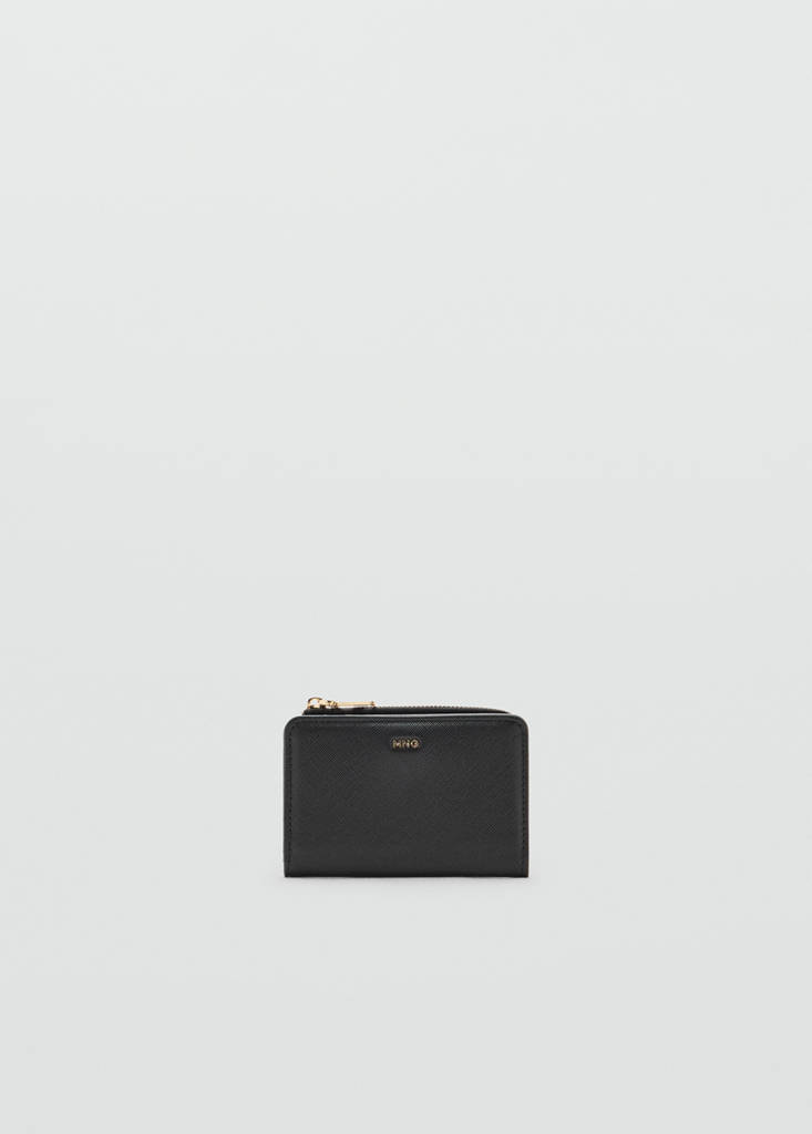 Small wallet with Saffiano effect — Black