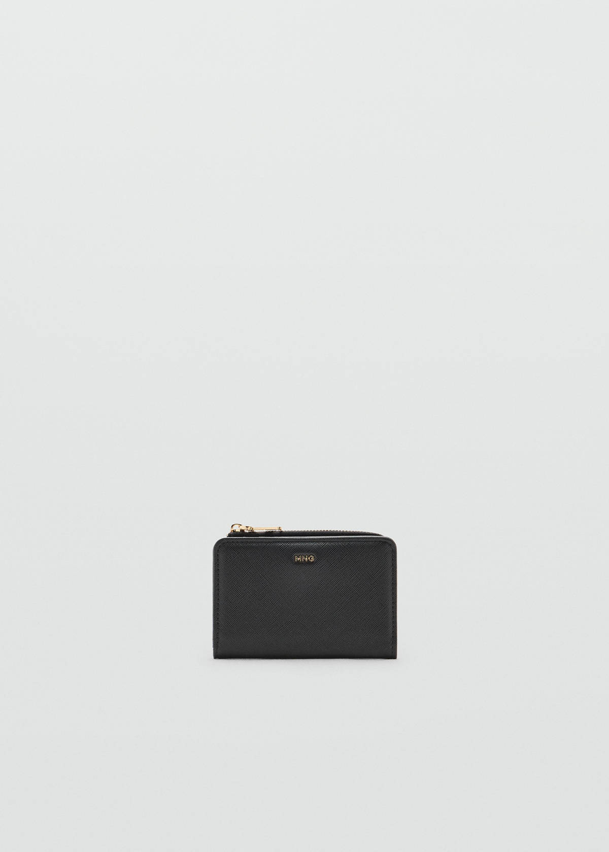 Small wallet with Saffiano effect — Black