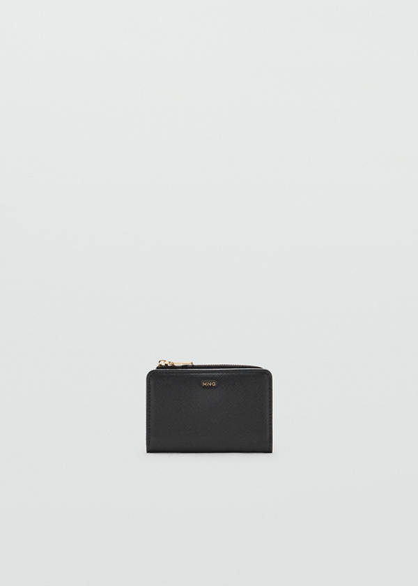 Small wallet with Saffiano effect — Black