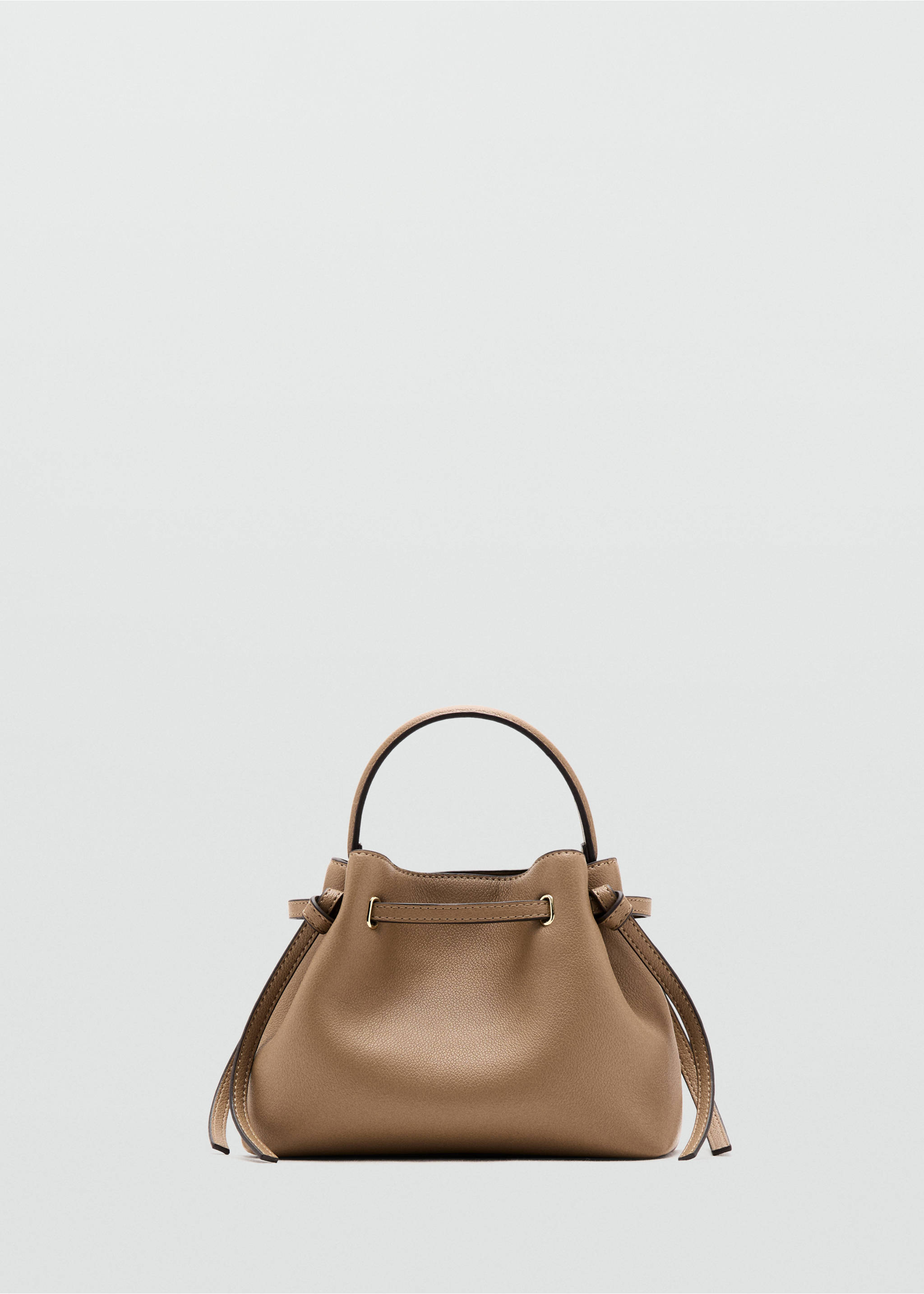 Faux-leather bucket handbag - Article without model, Medium Brown. Ref: 37021389-00.