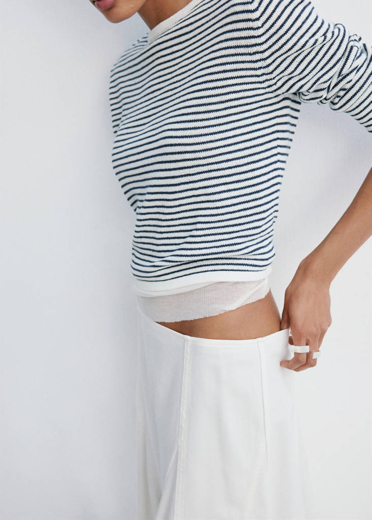 Knit striped sweater