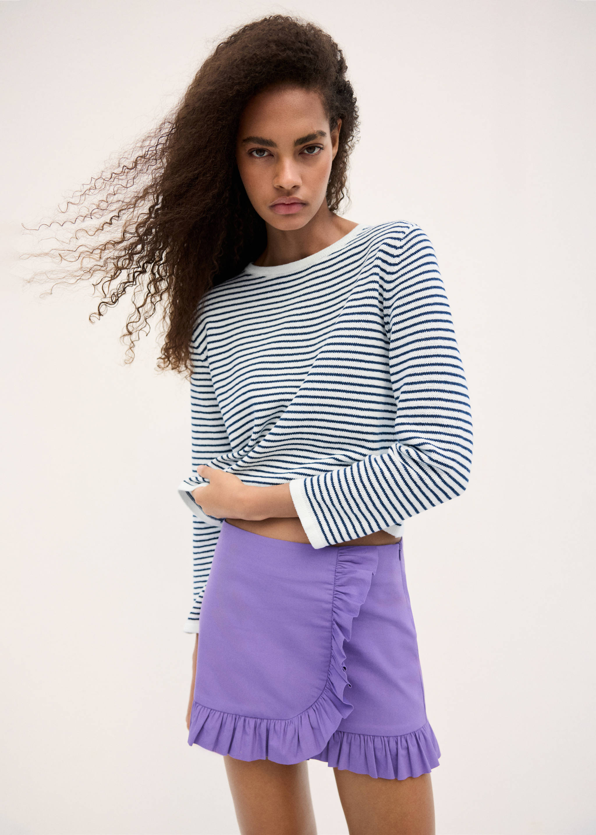 Knit striped sweater - Medium plane