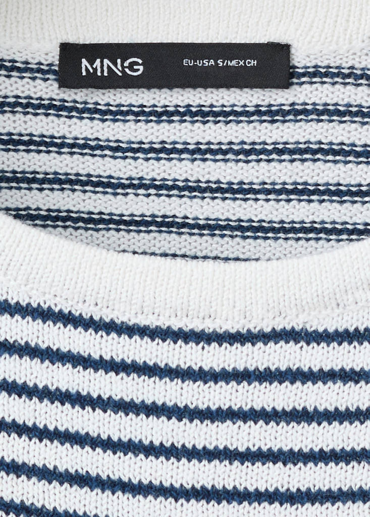 Knit striped sweater — Navy