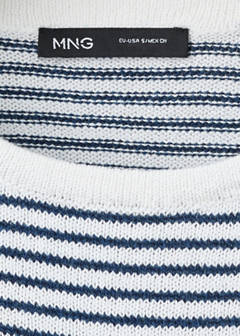 Knit striped sweater — Navy 10