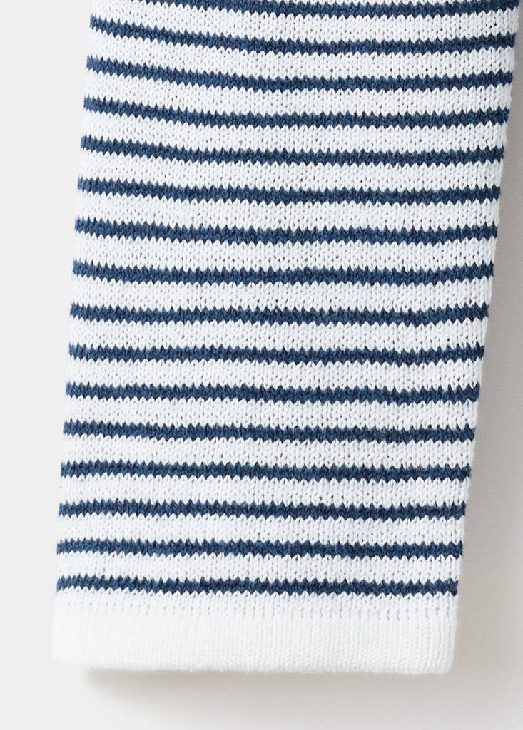 Knit striped sweater — Navy