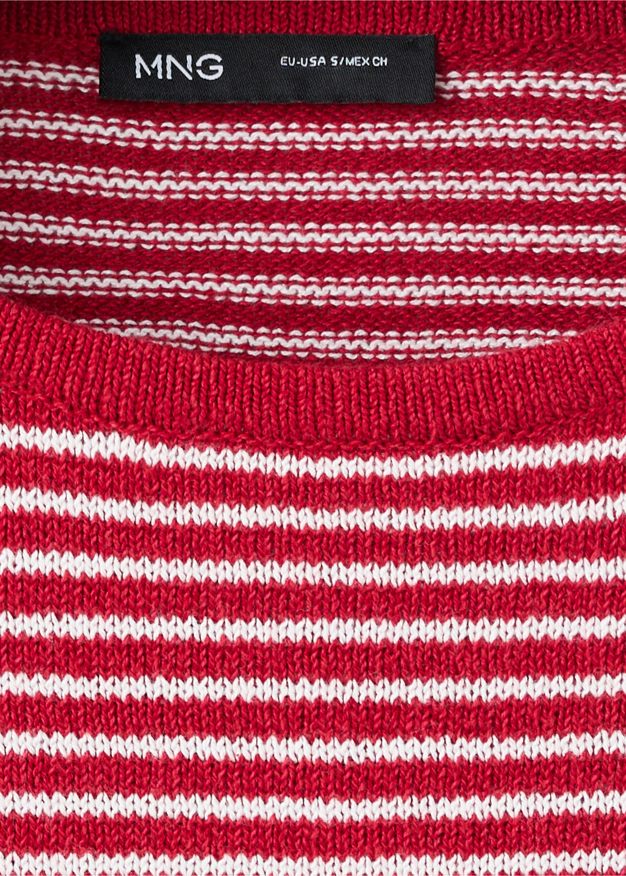 Jersey punto rayas - Detalle del artículo 8, Rojo. Ref: 37021391-00.