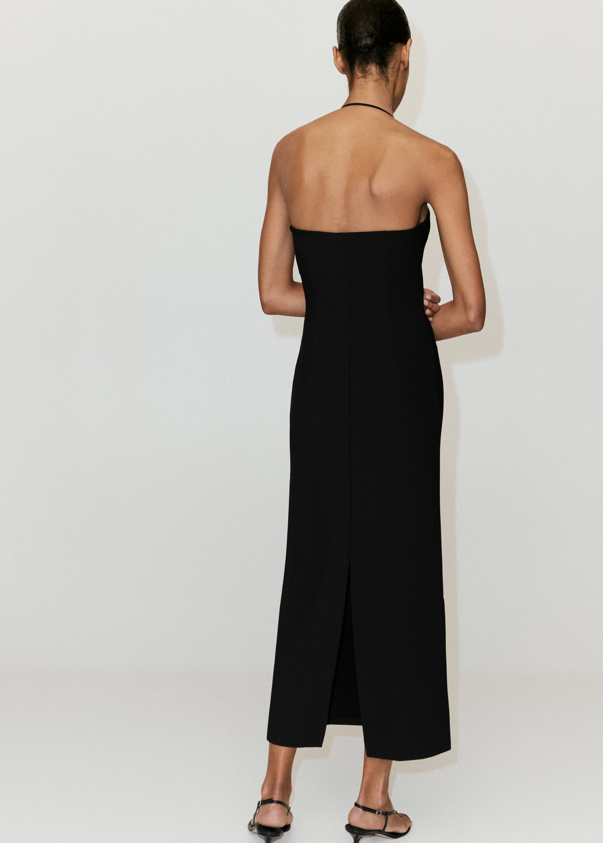 Fitted halter neck dress - Reverse of the article