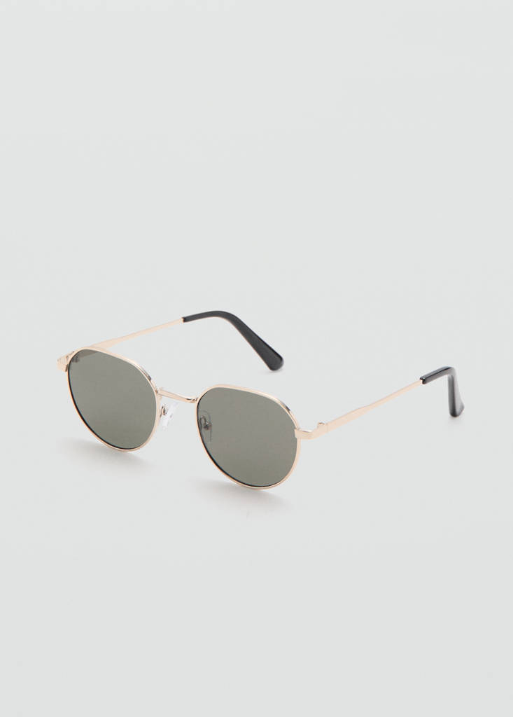 Round Metal Sunglasses — Gold