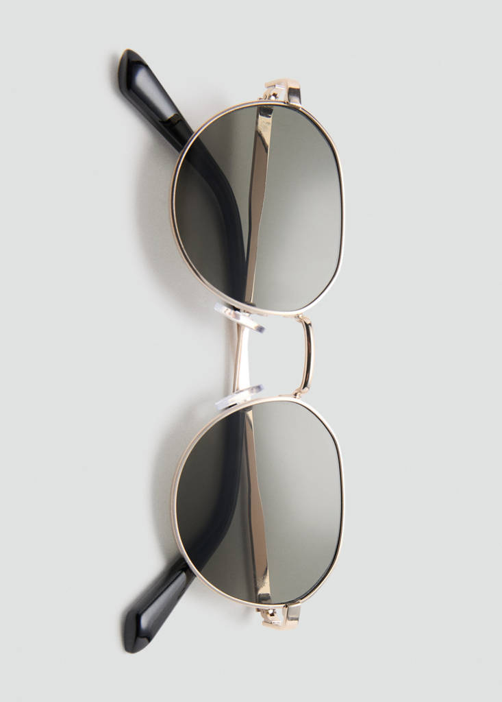 Round Metal Sunglasses — Gold