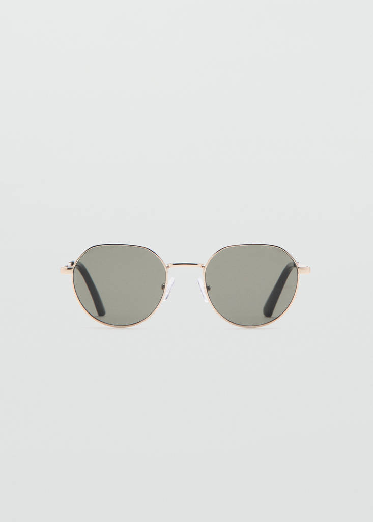 Round Metal Sunglasses — Gold