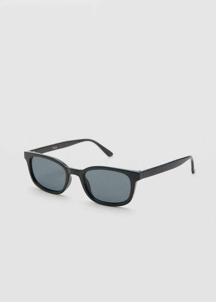 Rectangular acetate sunglasses — Black