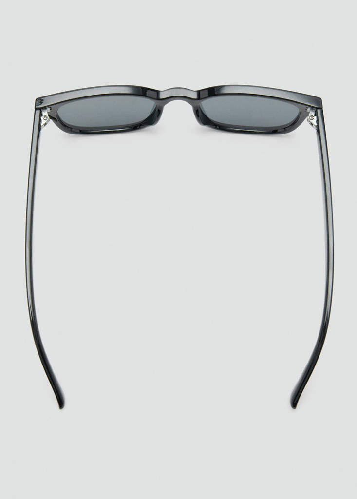 Rectangular acetate sunglasses — Black