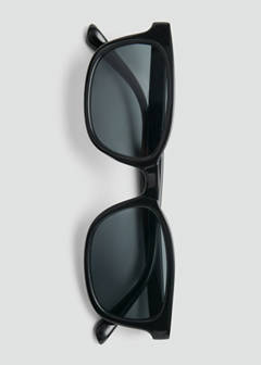 Rectangular acetate sunglasses — Black 4