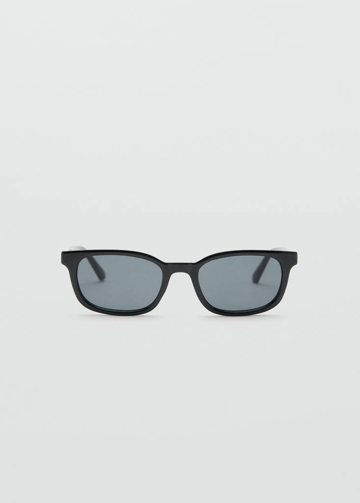 Rectangular acetate sunglasses — Black