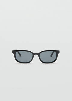 Rectangular acetate sunglasses — Black 1